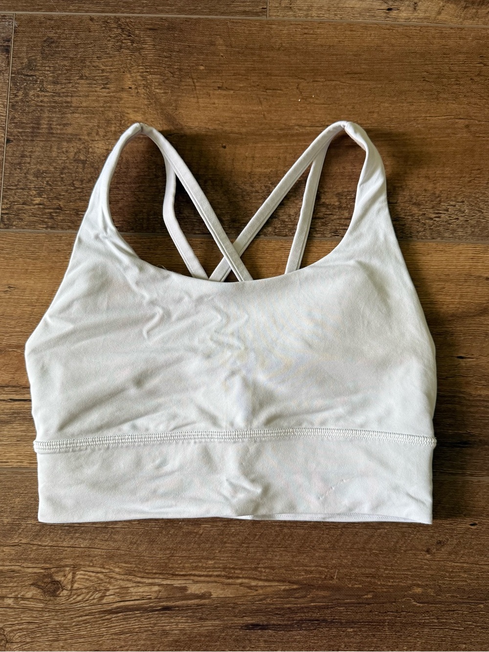 Lululemon White Energy Longline Sports Bra